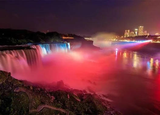 Niagara Falls at night Niagara Falls illuminated at night, Ontario