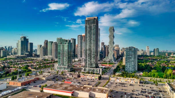 Mississauga skyline near Toronto Pearson Airport
